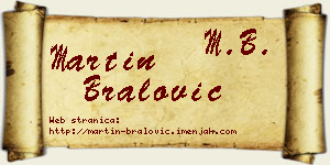 Martin Bralović vizit kartica